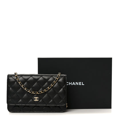 Chanel Caviar Quilted Wallet On Chain WOC Black 12 of 12