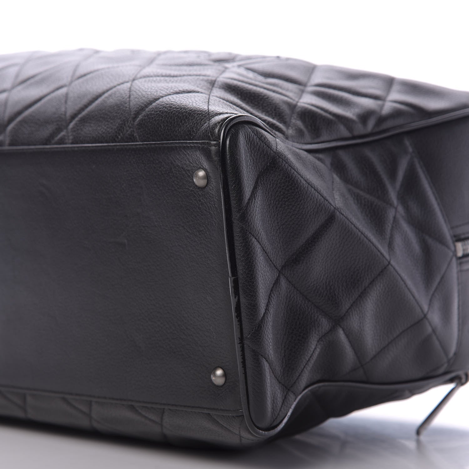 Chanel Caviar Patent Quilted Large Bowler Black 6 of 11