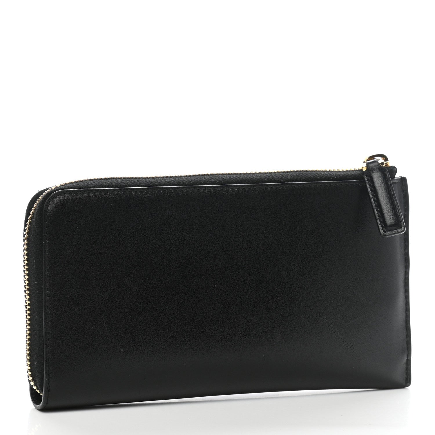 Gucci Calfskin Logo Zip Around Wallet Black 3 of 7