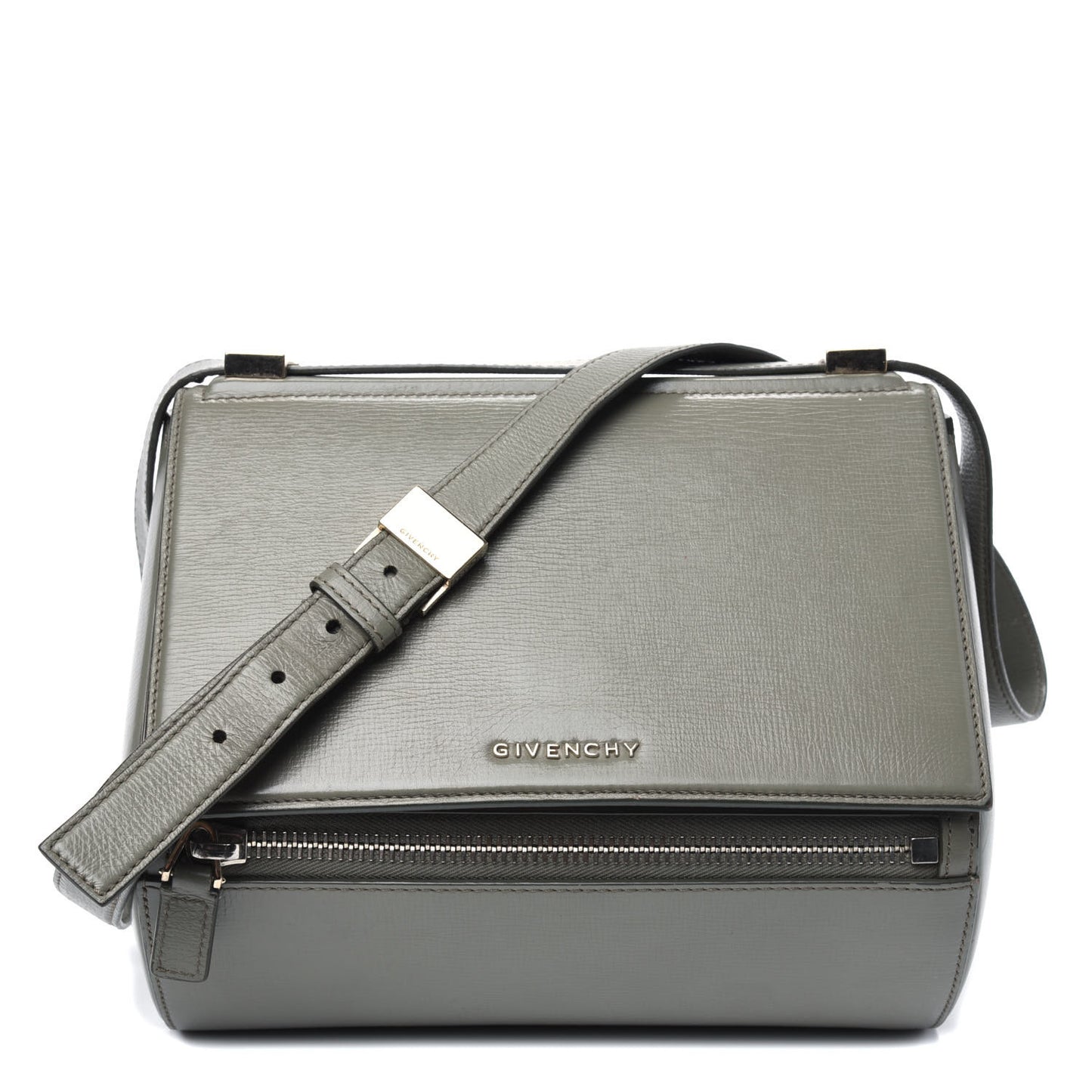 Textured Calfskin Medium Pandora Box Crossbody Bag