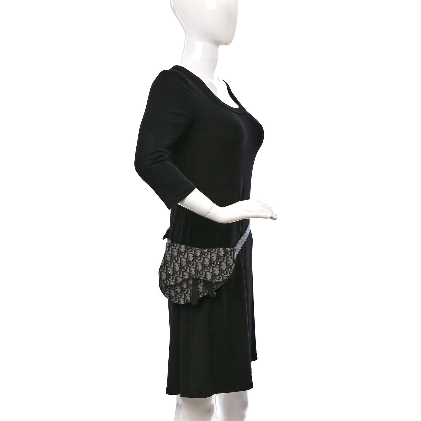 HOMME Oblique Saddle Belt Bag Blue