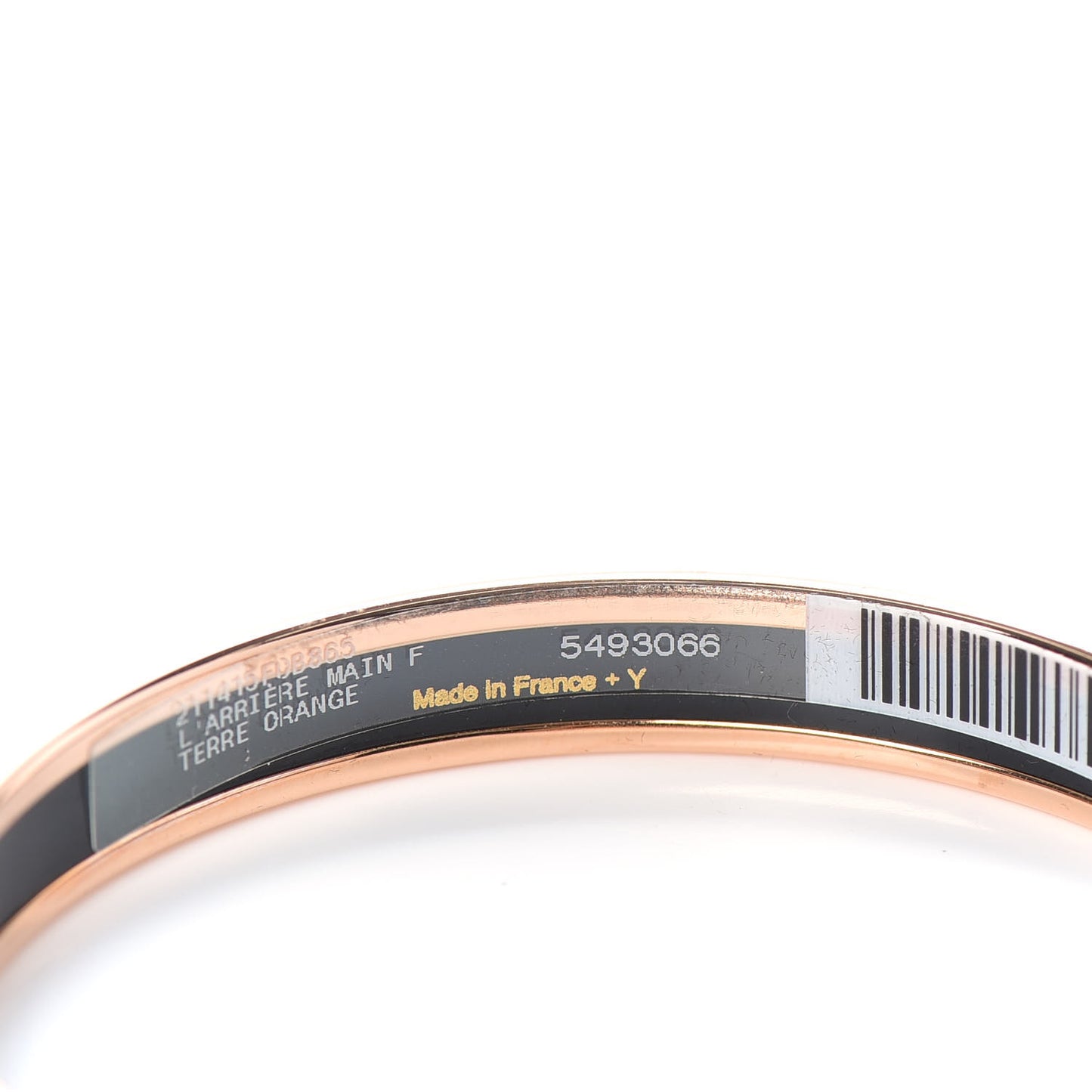 Enamel Printed Narrow L'Arriere Main Bracelet 70 Terre Orange