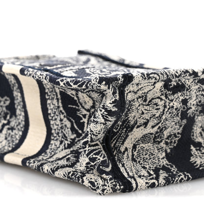 Christian Dior Canvas Toile de Jouy Reverse Embroidered Mini Book Tote Phone Bag Blue 9 of 10