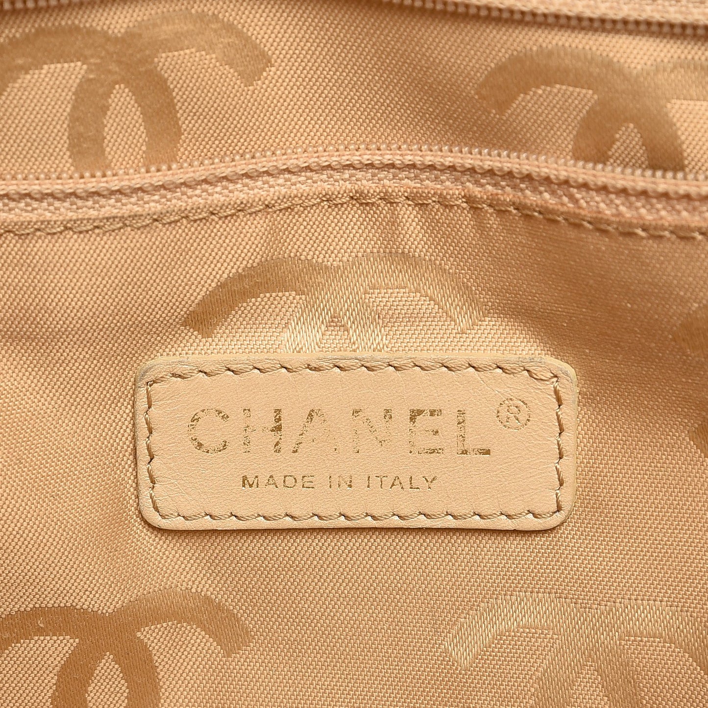 Lambskin Surpique Shoulder Bag Beige
