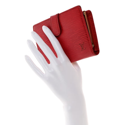 Louis Vuitton Epi French Purse Wallet Castillan Red 2 of 9