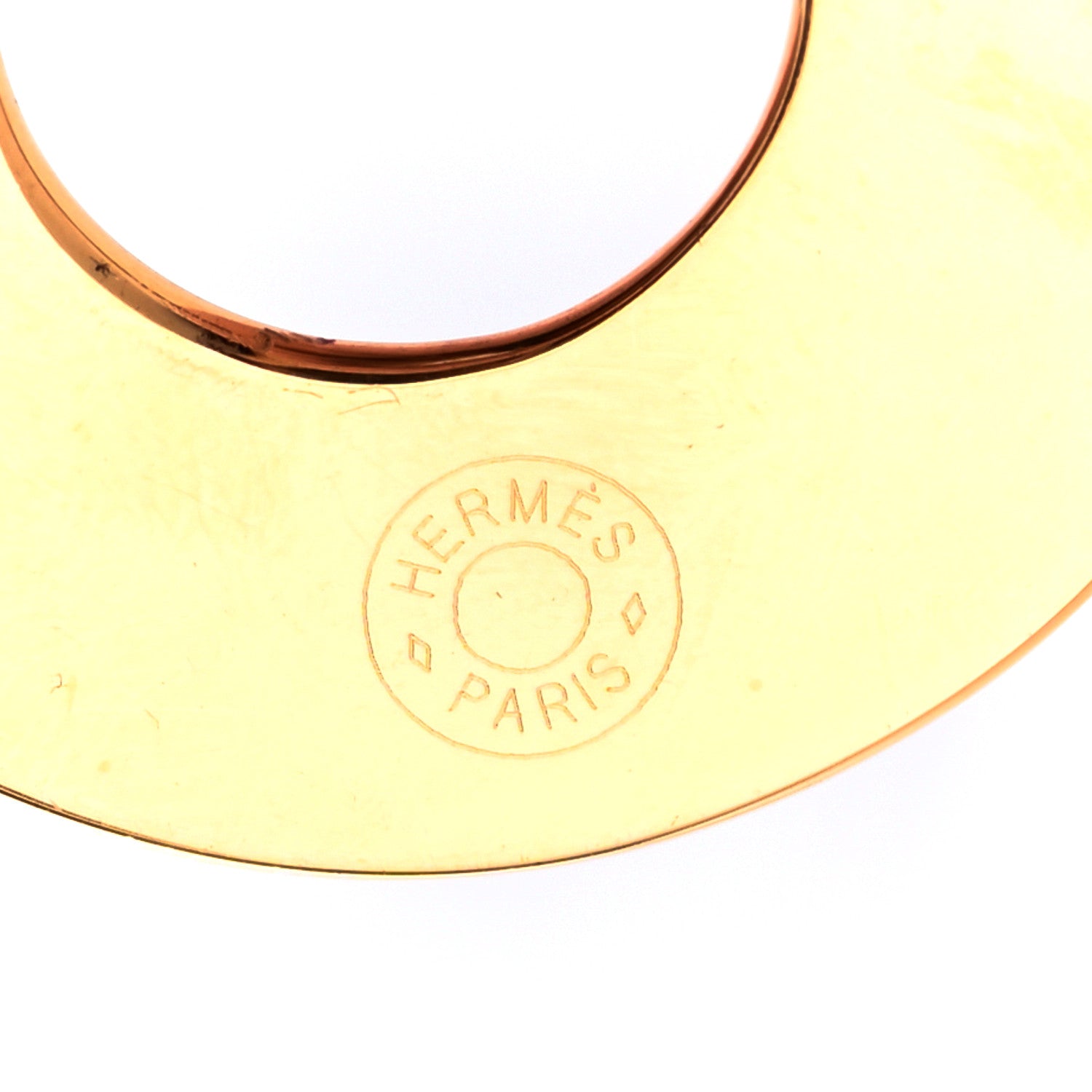 Hermes Buffalo Horn Mayan Pendant Necklace Gold 6 of 6