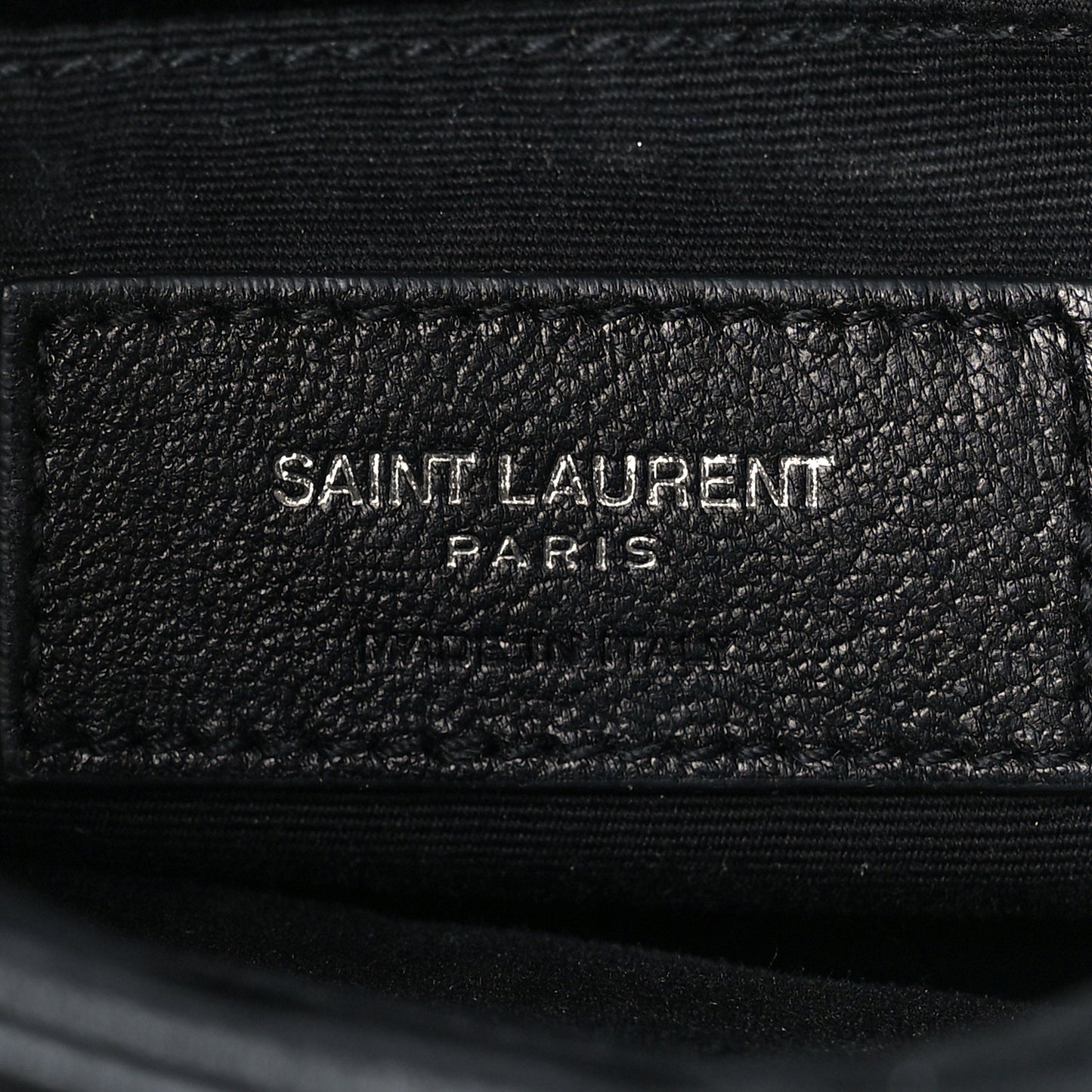 Calfskin Heart Embossed Monogram Belt Bag Black