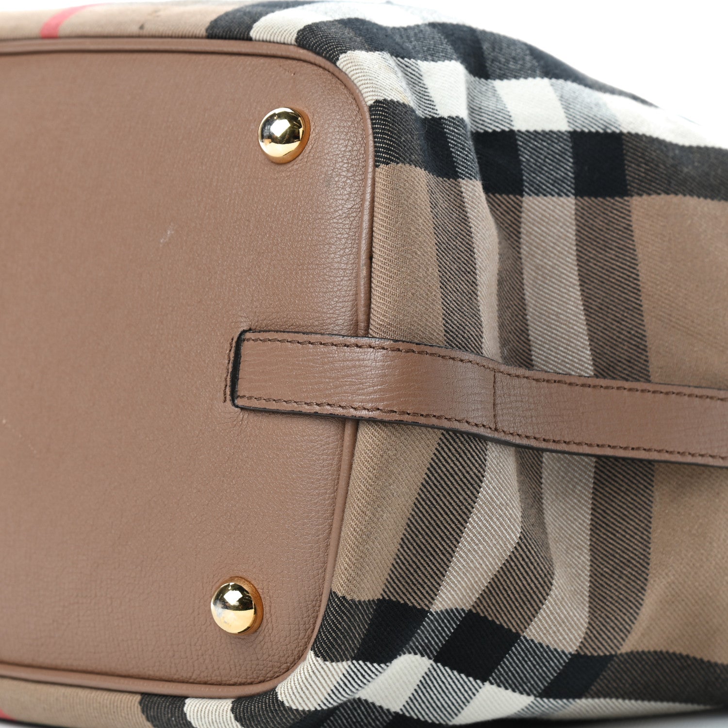 Burberry Grainy Calfskin House Check Medium Sycamore Dark Sand 9 of 12