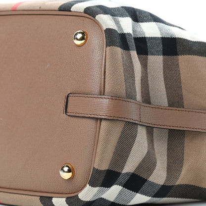 Burberry Grainy Calfskin House Check Medium Sycamore Dark Sand 9 of 12