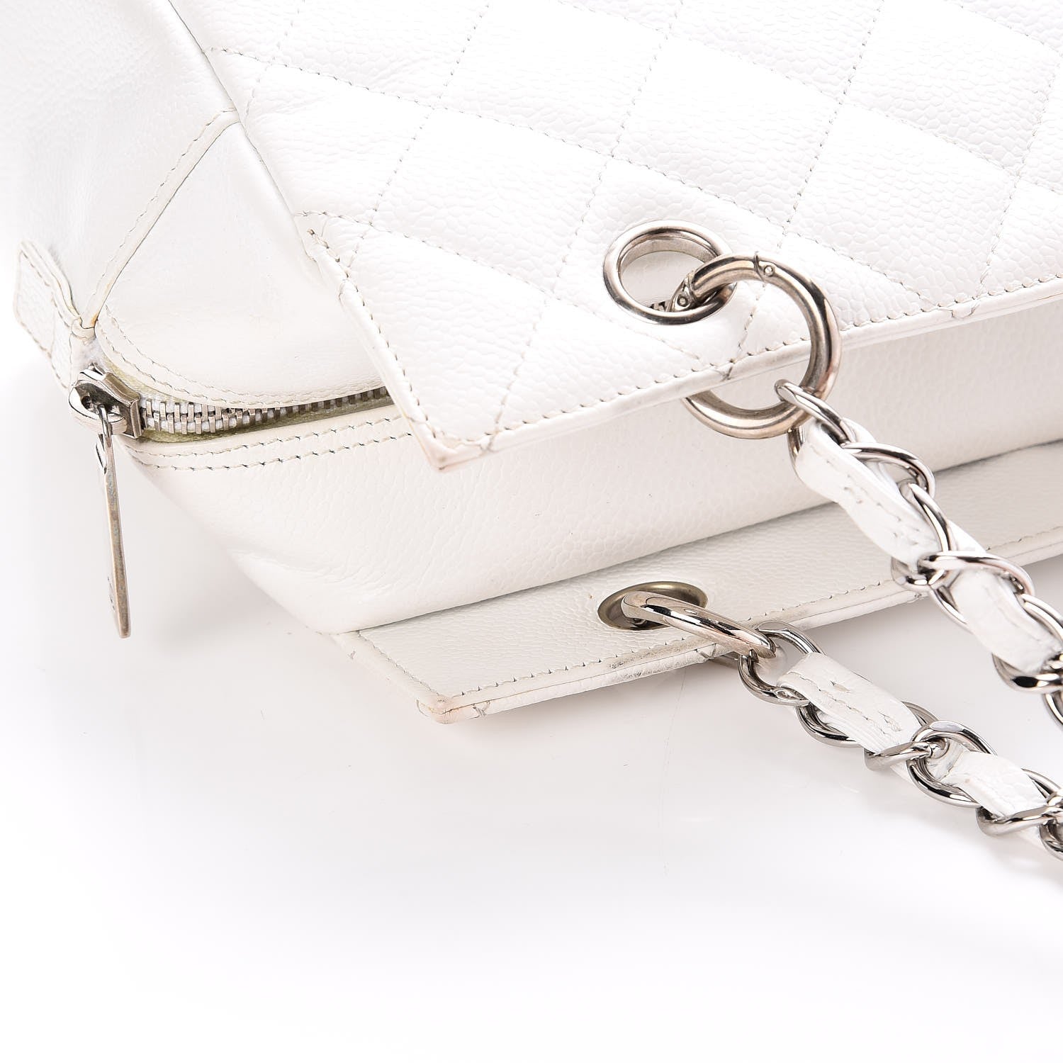 Chanel Caviar Quilted Petit Timeless Tote PTT White 10 of 15