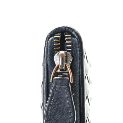 Bottega Veneta Nappa Intrecciato Zip Around Wallet Denim 12 of 12