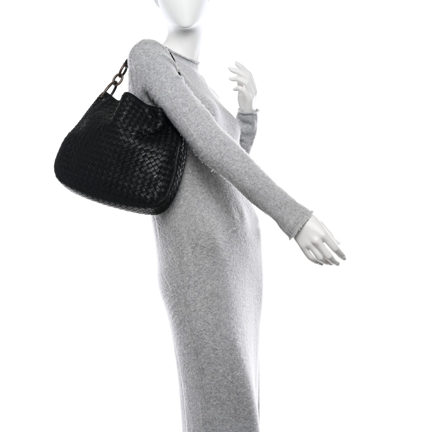 BOTTEGA VENETA Nappa Intrecciato Small Loop Ebano