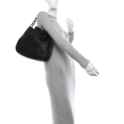 Bottega Veneta BOTTEGA VENETA Nappa Intrecciato Small Loop Ebano 2 of 16