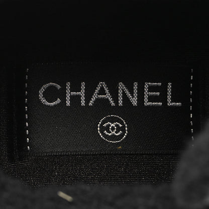 Chanel Fabric Calfskin Suede CC Sneakers 36 Black 7 of 7