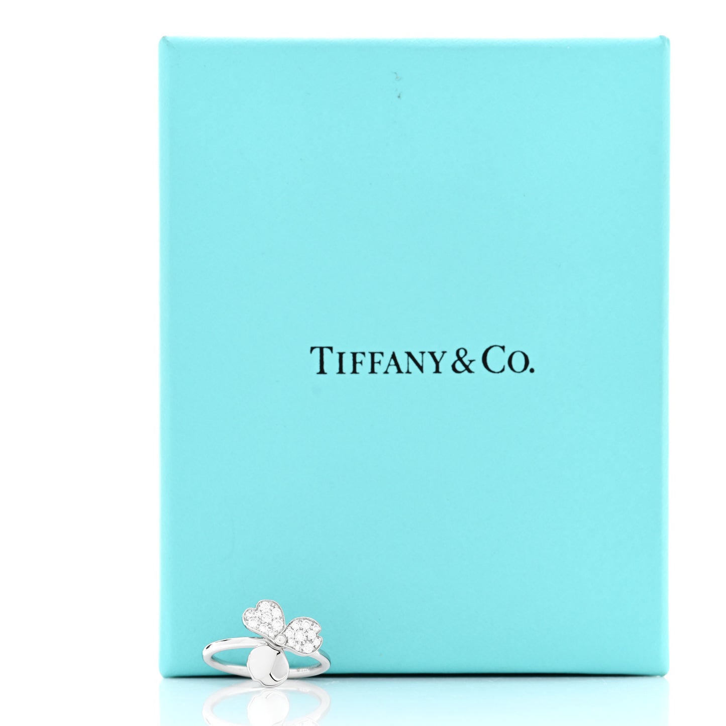 Platinum Diamond Paper Flowers Ring 49 5