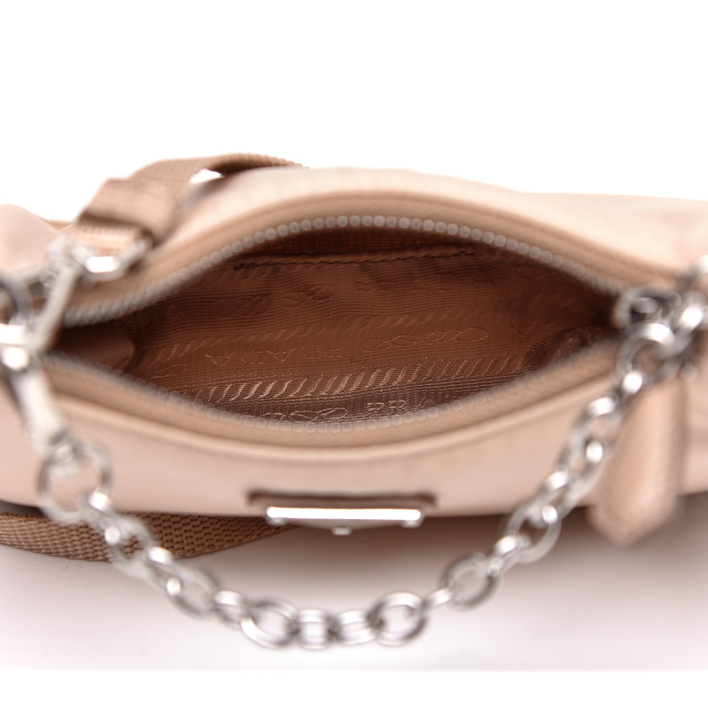 Tessuto Nylon Saffiano Mini Re-Edition 2000 Shoulder Bag Cammeo
