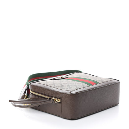Gucci GG Supreme Monogram Web Small Ophidia Top Handle Shoulder Bag Brown 3 of 8