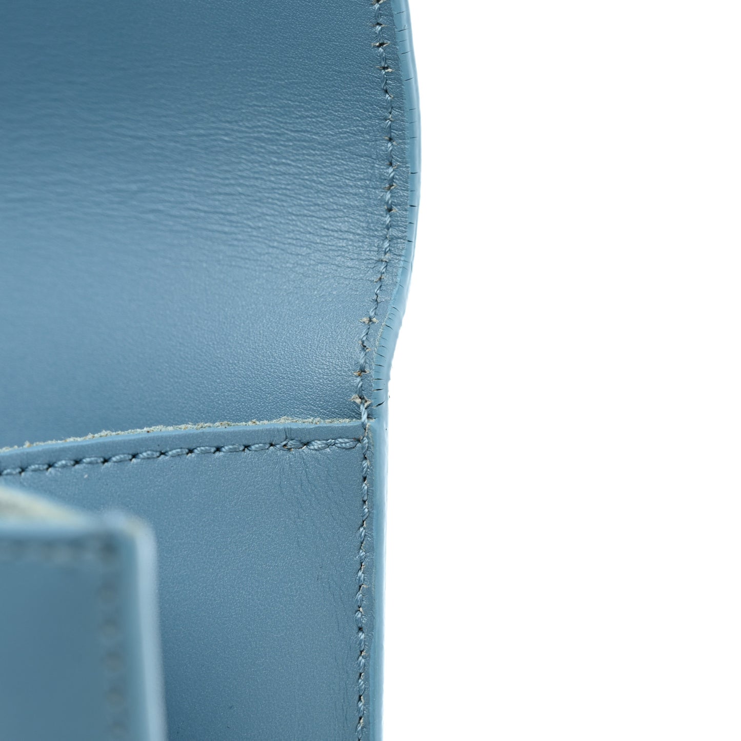 Smooth Calfskin Classic Monogram Cassandre Clutch Blue Glacier