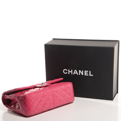Chanel Patent Quilted Jumbo Double Flap Pink 4 of 9