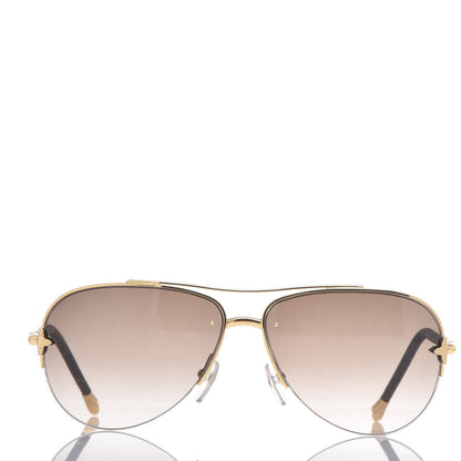 Louis Vuitton Monogram Petite Viola Pilote Aviator Sunglasses Z0571U Brown 2 of 7