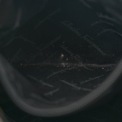 Salvatore Ferragamo Calfskin Gancini Lock Hobo Black 10 of 13