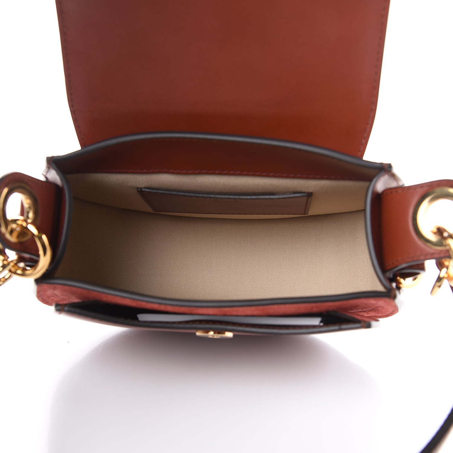 Chloe Calfskin Small Tess Bag Sepia Brown 5 of 9