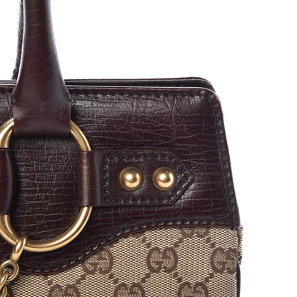 Gucci Monogram Horsebit Chain Shoulder Bag Brown 13 of 15