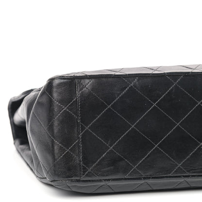 Chanel Lambskin Quilted XL Jumbo Single Flap Black 6 of 10