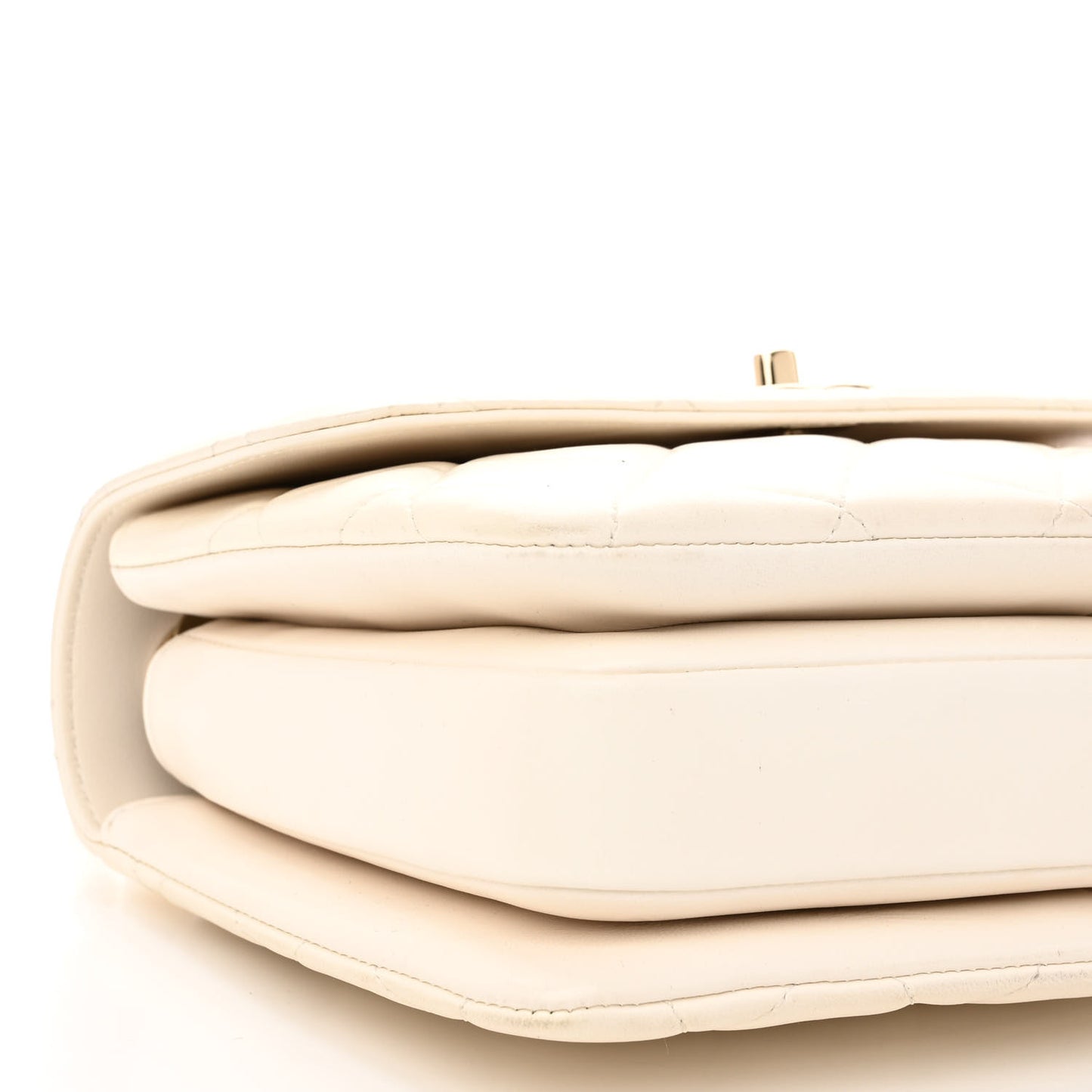 Lambskin Quilted Small Trendy CC Dual Handle Flap Bag White