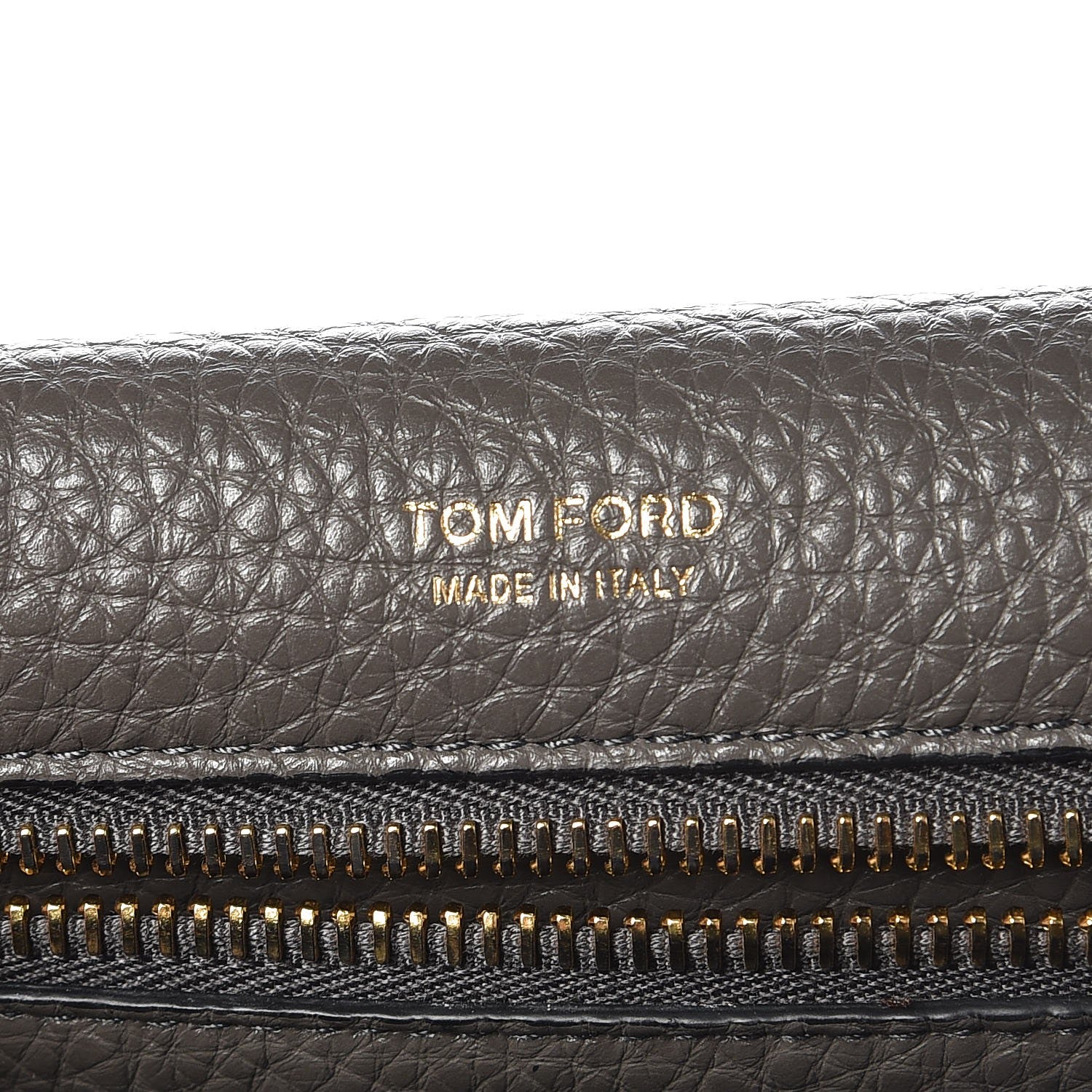 Tom Ford Grained Calfskin Soft Jennifer Saddle Bag Graphite 7 of 7
