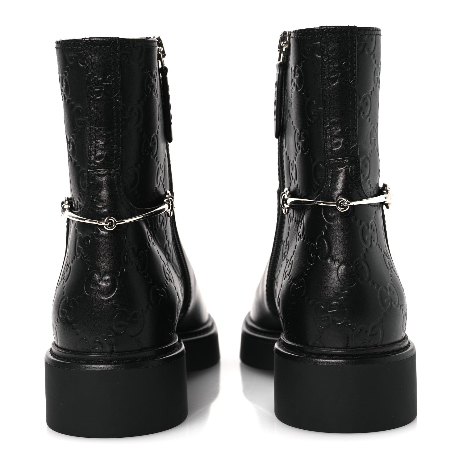 Gucci Guccissima Real Betis Glamour Womens Horsebit Ankle Boots 36 Black 11 of 22