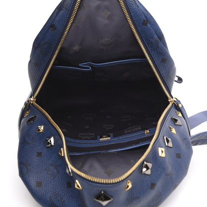 MCM Visetos Studded Medium Stark M Backpack Blue 4 of 9