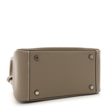 Hermes Taurillon Clemence Mini Lindy 20 Etoupe 4 of 11