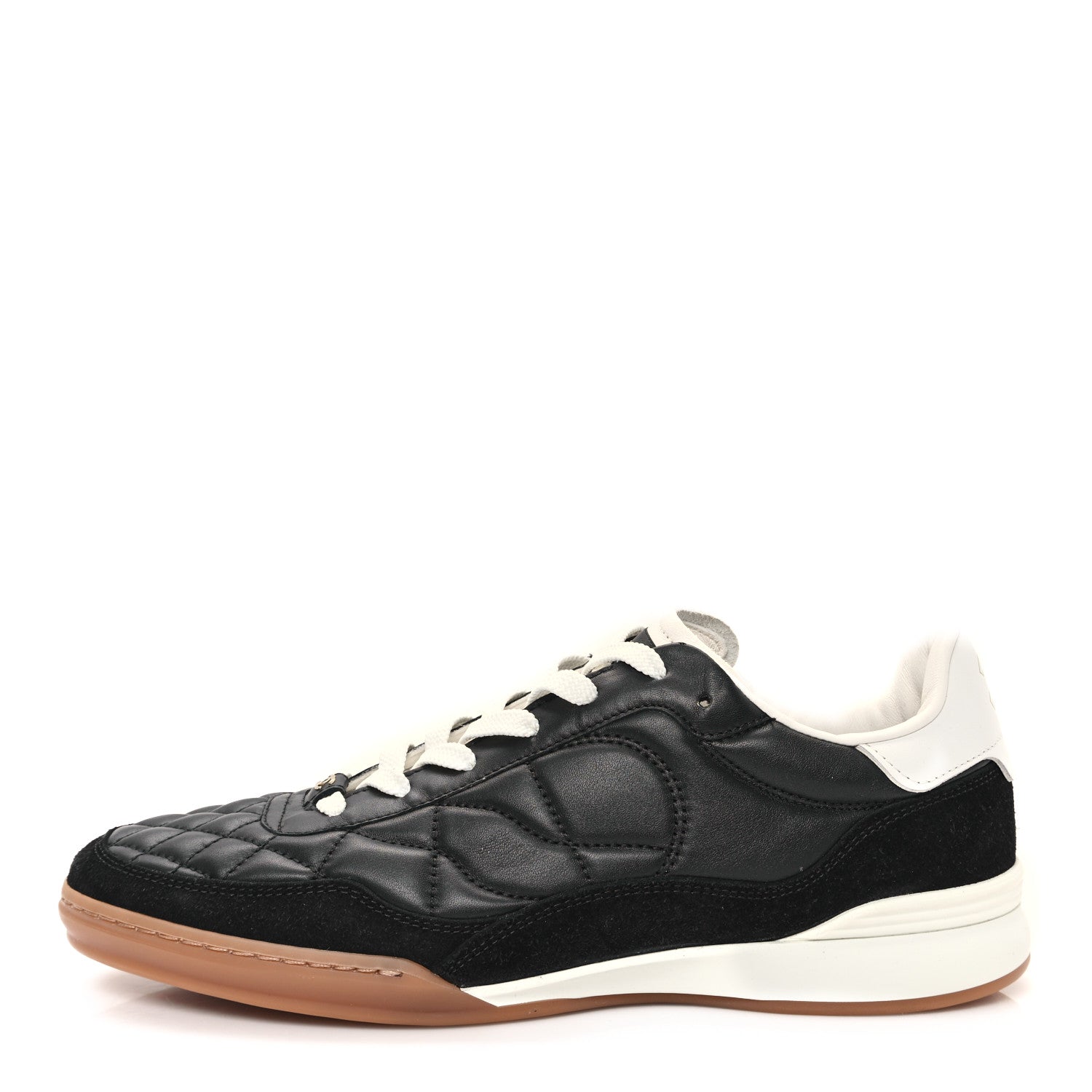 Chanel Suede Calfskin Quilted Sneakers 40 Black 1 of 9