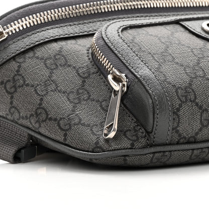 Gucci GG Supreme Monogram Textured Dollar Calfskin Ophidia Belt Bag Grey Black Graphite Grey 9 of 11