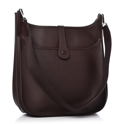 Hermes Epsom Evelyne II GM Chocolate 3 of 8