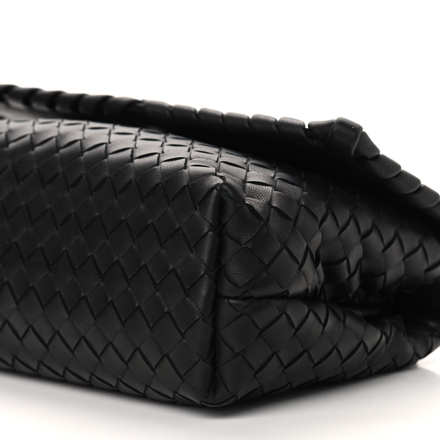 Nappa Intrecciato Baby Olimpia Shoulder Bag Black