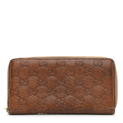 Gucci Guccissima Bamboo Tassel Zip Around Wallet Light Brown 1 of 9
