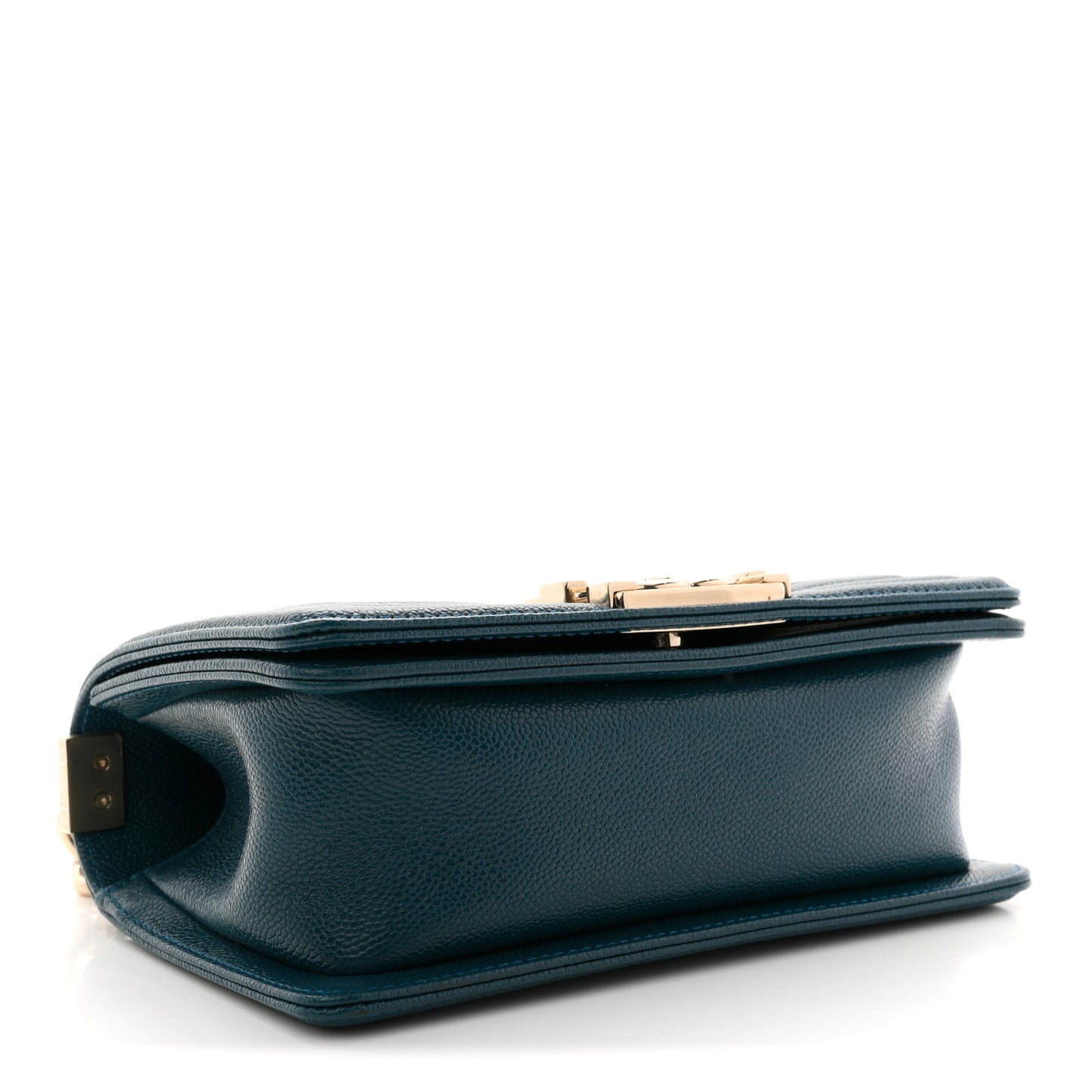 Caviar Quilted Small Boy Flap Dark Blue
