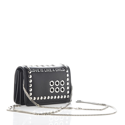 Burberry Calfskin Studded Jessie Chain Card Case Black 4 of 10