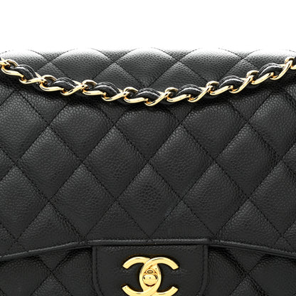 Chanel Caviar Quilted Jumbo Double Flap Black 8 of 11