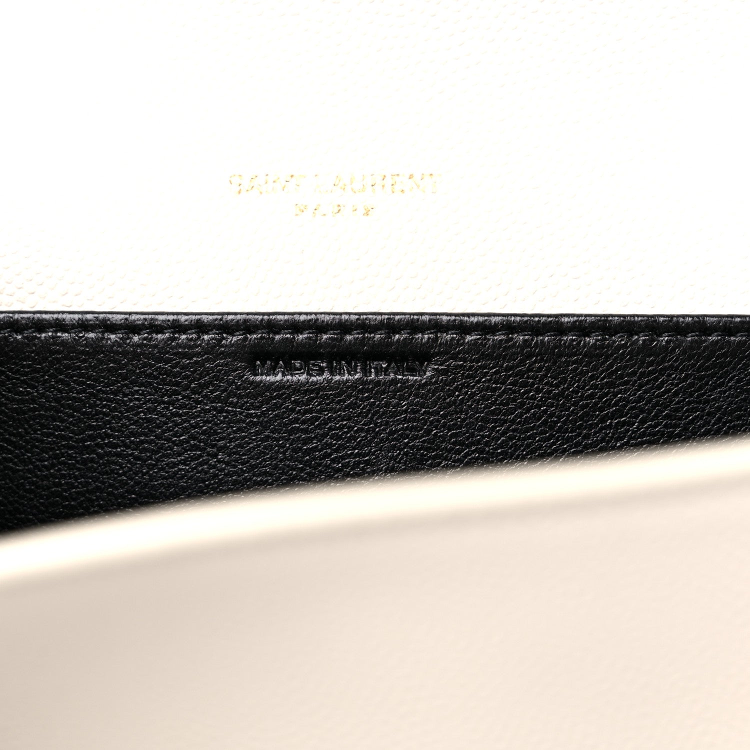 Saint Laurent Grain De Poudre Monogram Uptown Chain Wallet Crema Soft 8 of 11
