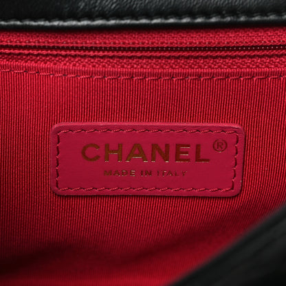 Chanel Shiny Lambskin Flap Clutch With Chain Black 6 of 10