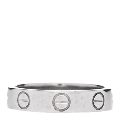 Cartier 18K White Gold 3.5mm LOVE Wedding Band Ring 46 3.75 3 of 4