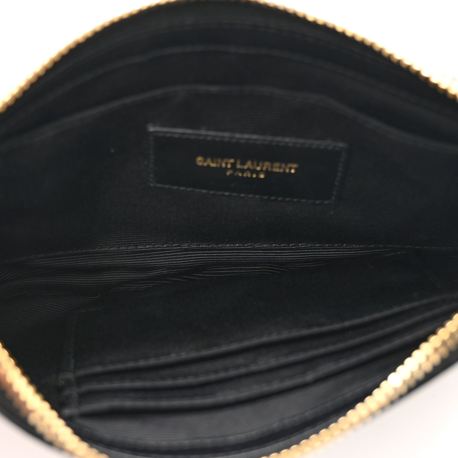 Saint Laurent Calfskin Monogram Phone Pouch Crossbody Bag Black 5 of 9
