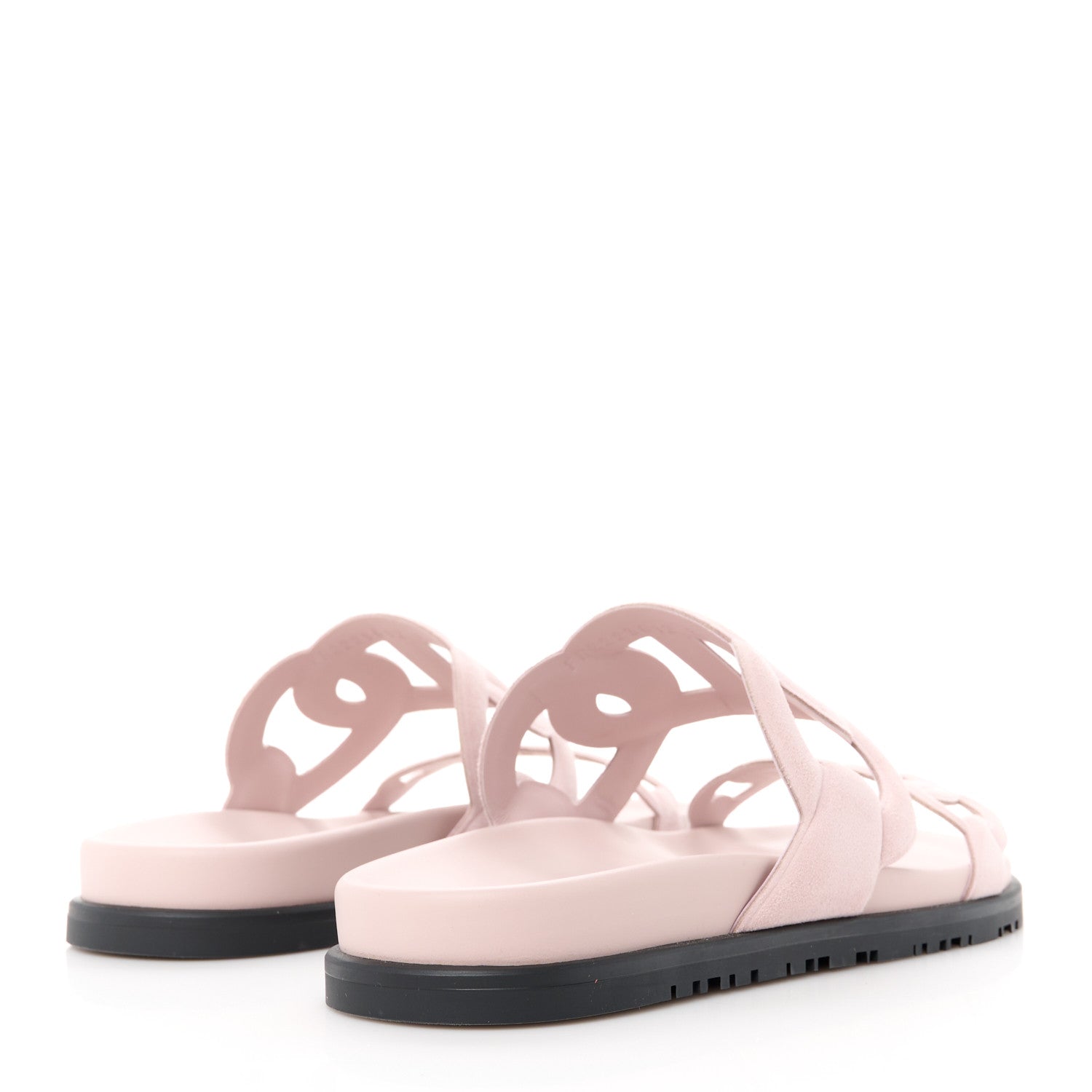 Hermes Suede Goatskin Extra Sandals 38 Rose Porcelain 4 of 9