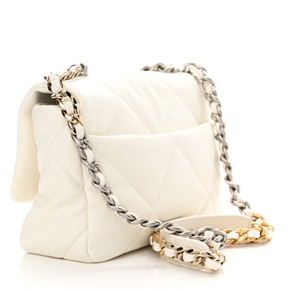 Chanel Lambskin Quilted Medium Chanel 19 Flap White 3 of 10