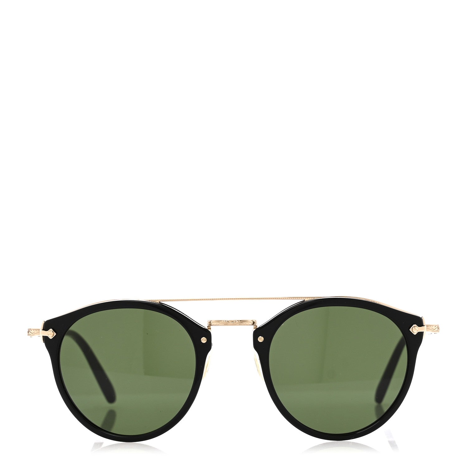Oliver Peoples Acetate Remick Round Sunglasses OV5349S Black Green 2 of 6