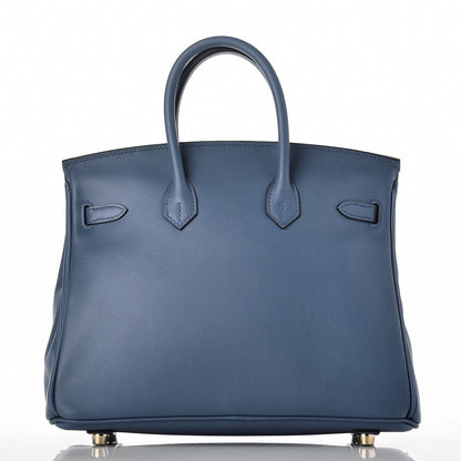 Hermes Swift Birkin 25 Bleu Agate 4 of 33