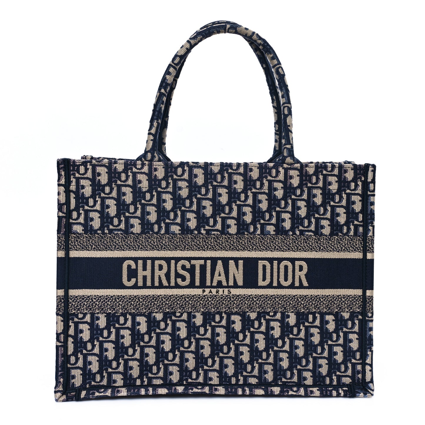 Oblique Medium Book Tote Blue Multicolor
